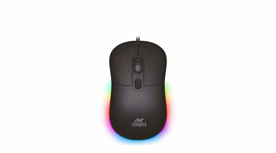 Ant Esports GM40 Wired Optical Gaming Mouse with RGB LED, Lightweight and Ergonomic Design, DPI Upto 2400